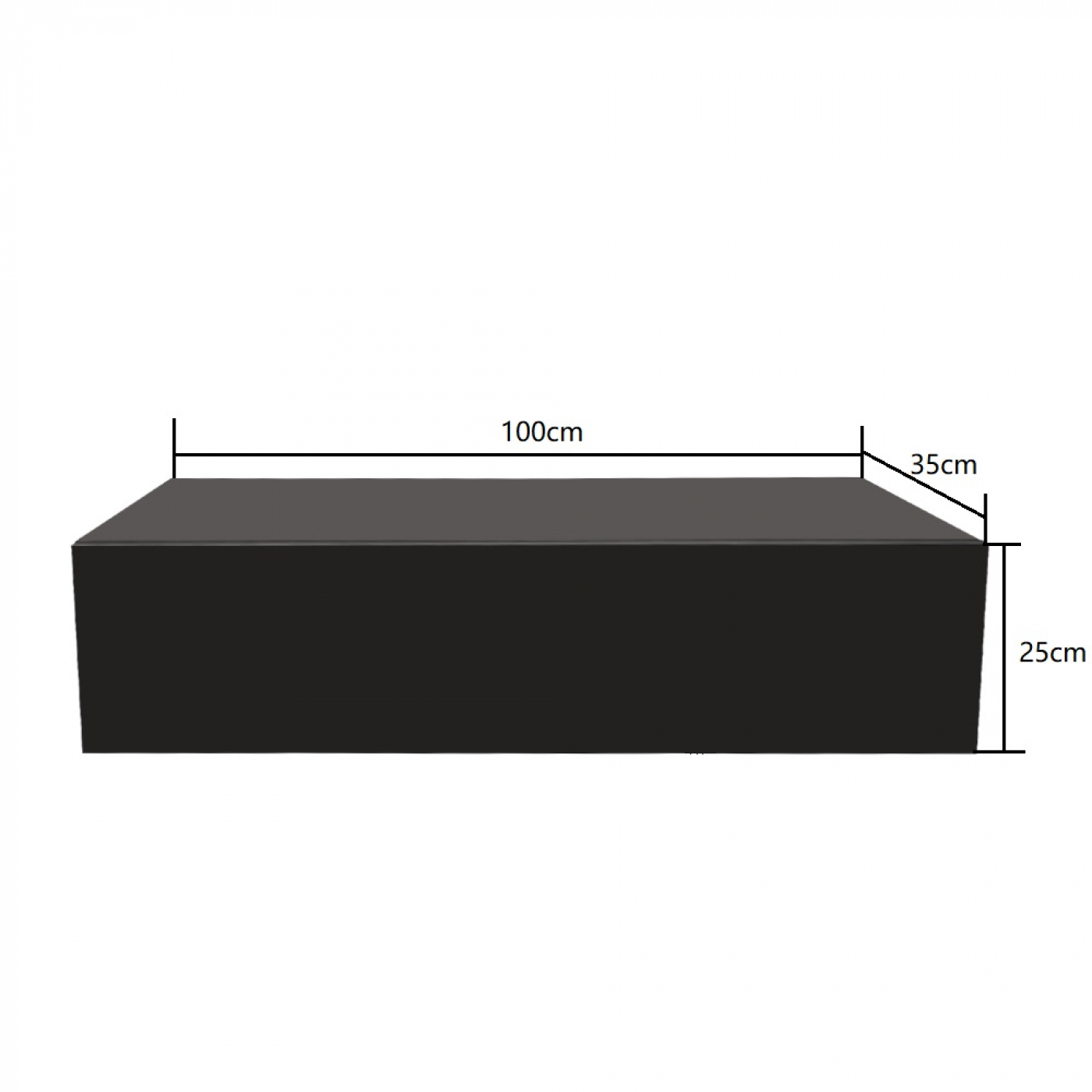 Zwevend halkastje - hangende dressoir kast - 100 cm breed - zwart - Meubel-Plein Zwevend halkastje - hangende dressoir kast - 100 cm breed - zwart - Meubel-Plein