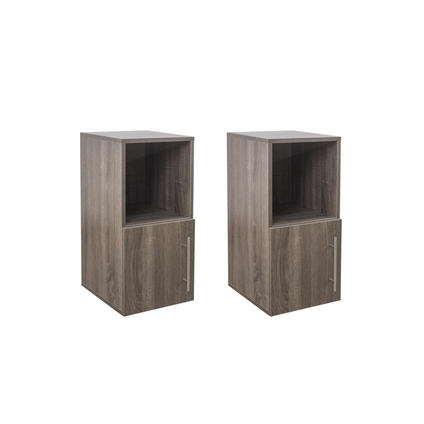 VDD - Nachtkastje - Nachtkastje set van 2 - Nachtkastjes - Nachtkastje grijs - Nachtkastje hout - Nachtkastjes grijs