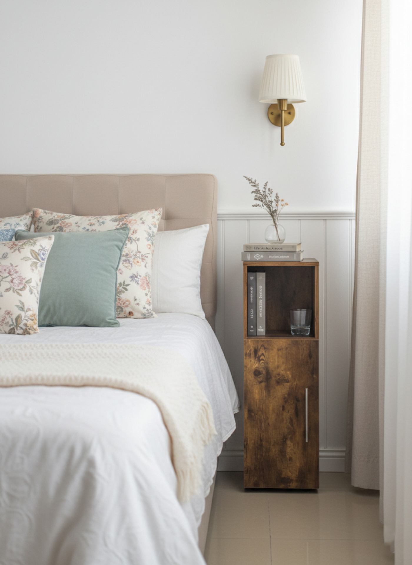 VDD - Nachtkastje - Nachtkastje walnoot - Nachtkastje hout - Nachtkastje modern - alternatieve afbeelding