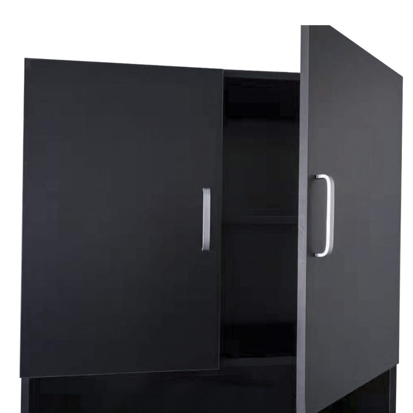 Wasmachine kast wasdroger ombouw meubel 190 cm zwart - Meubel-Plein Wasmachine kast wasdroger ombouw meubel 190 cm zwart - Meubel-Plein