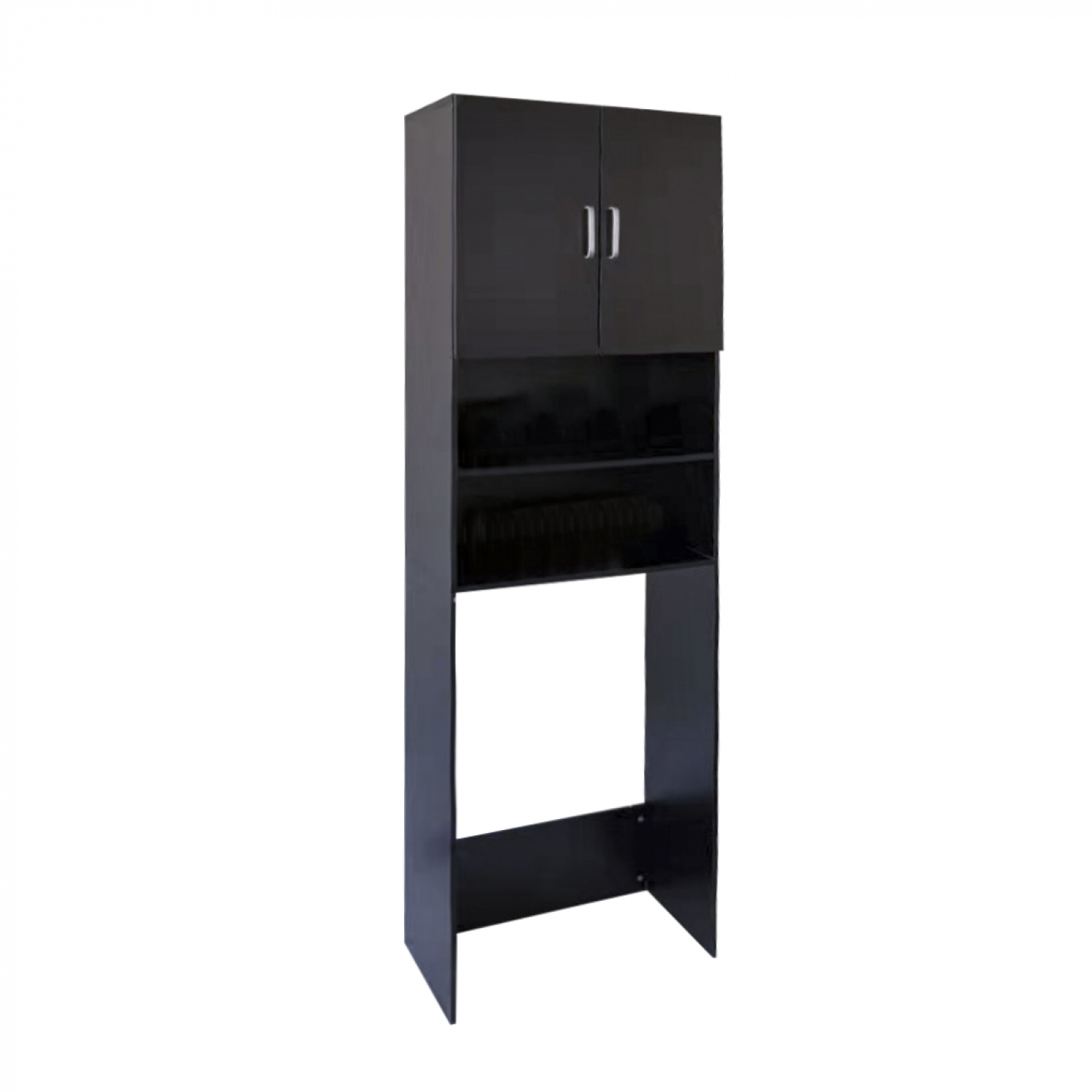 Wasmachine kast wasdroger ombouw meubel 190 cm zwart - Meubel-Plein Wasmachine kast wasdroger ombouw meubel 190 cm zwart - Meubel-Plein