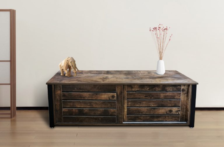 Wandkast boekenkast Stoer industrieel design metaal hout 178 cm hoog zwart - Meubel-Plein