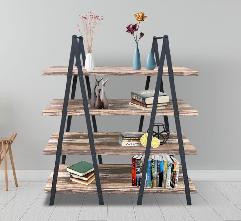 Wandkast boekenkast Stoer -  industrieel design metaal - 140  x 146 cm - alternatieve afbeelding