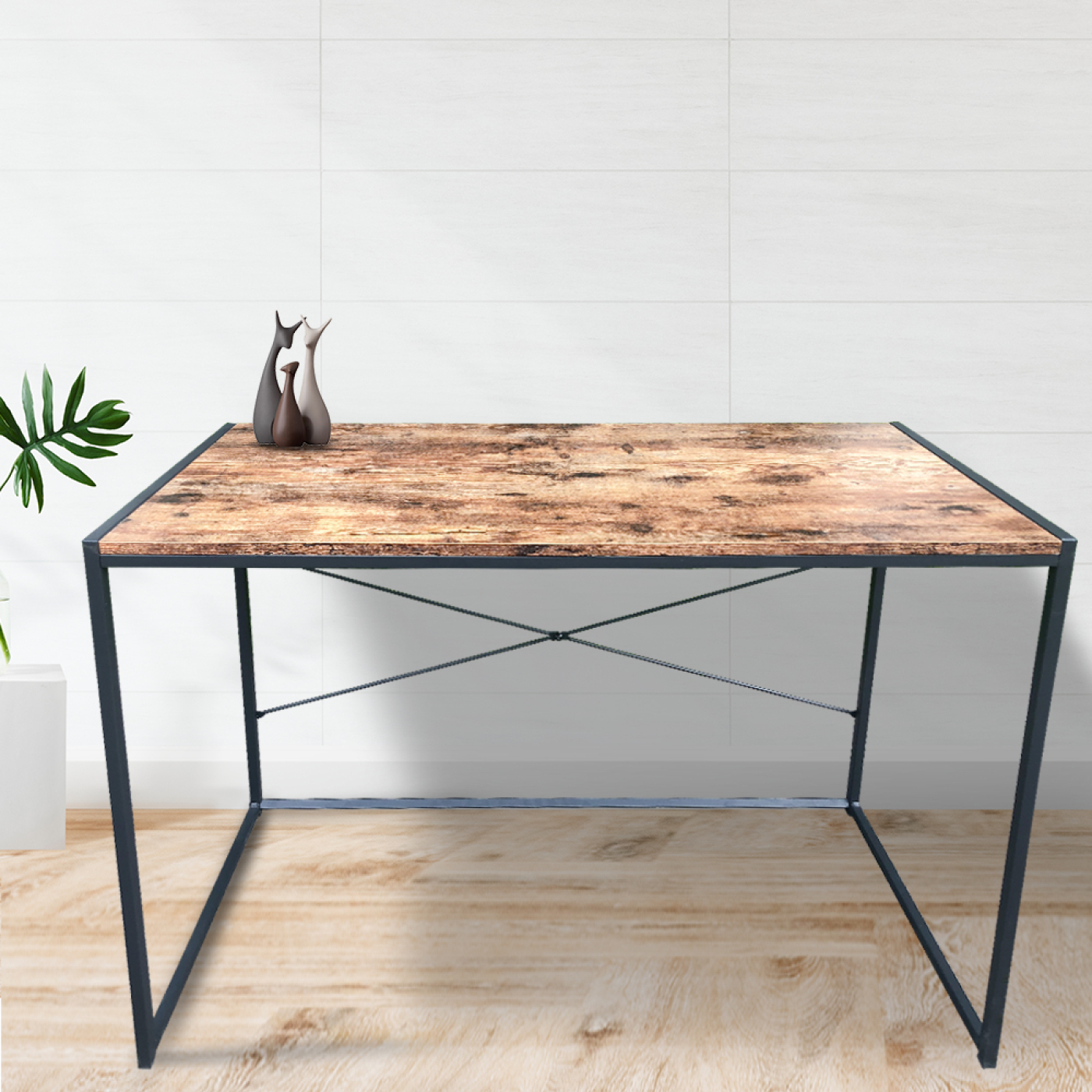 Bureau Stoer - laptoptafel  - computertafel - sidetable - industrieel design - 100 cm breed - alternatieve afbeelding