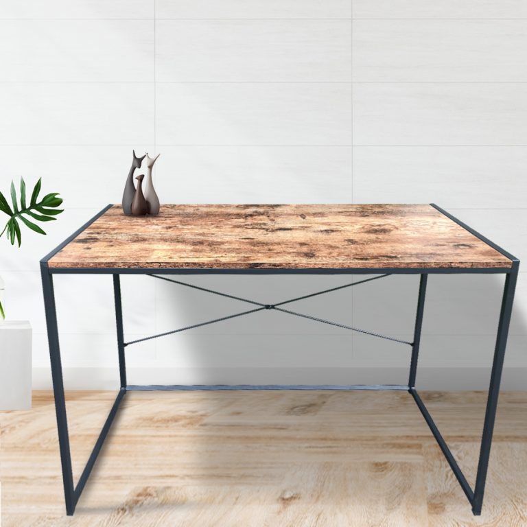 Bureau computer tafel Stoer - sidetable - industrieel modern design - metaal hout - wit - Meubel-Plein
