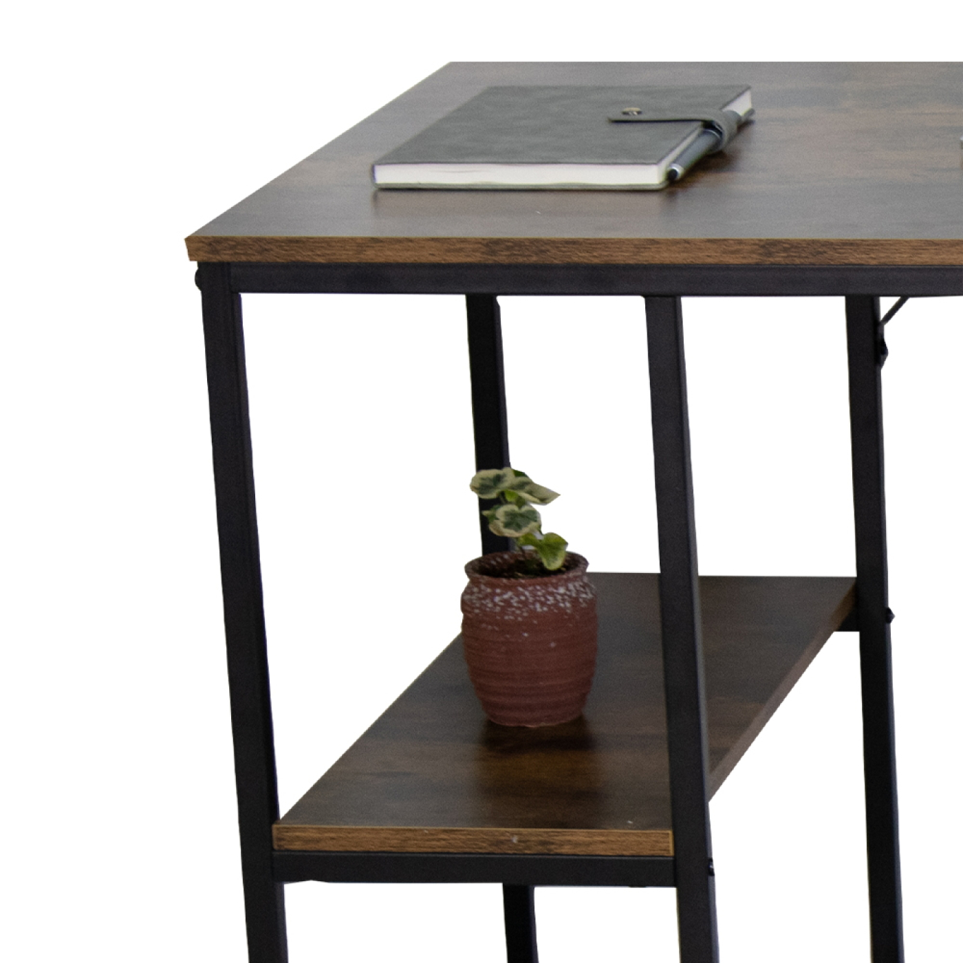 Bureau computertafel Stoer industrieel design met opbergplanken 120 x 60 x 75 cm - Meubel-Plein Bureau computertafel Stoer industrieel design met opbergplanken 120 x 60 x 75 cm - Meubel-Plein