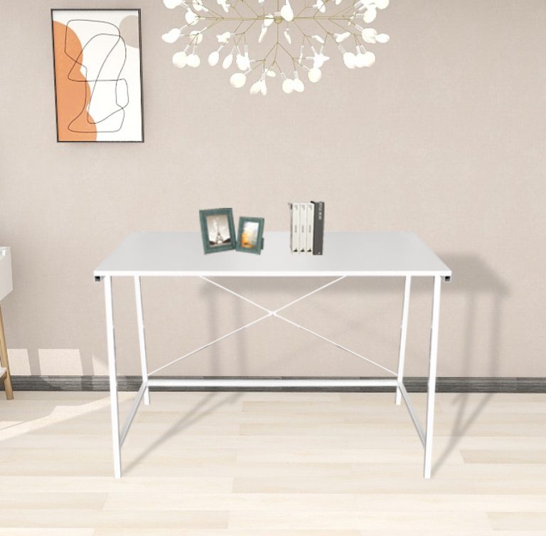 Bureau Stoer -  laptoptafel - computertafel - industrieel - wit - alternatieve afbeelding