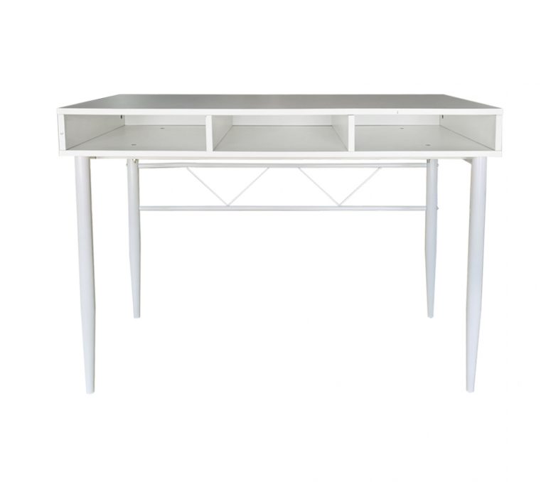 Bureau Stoer - laptoptafel - computertafel - industrieel - wit - Meubel-Plein