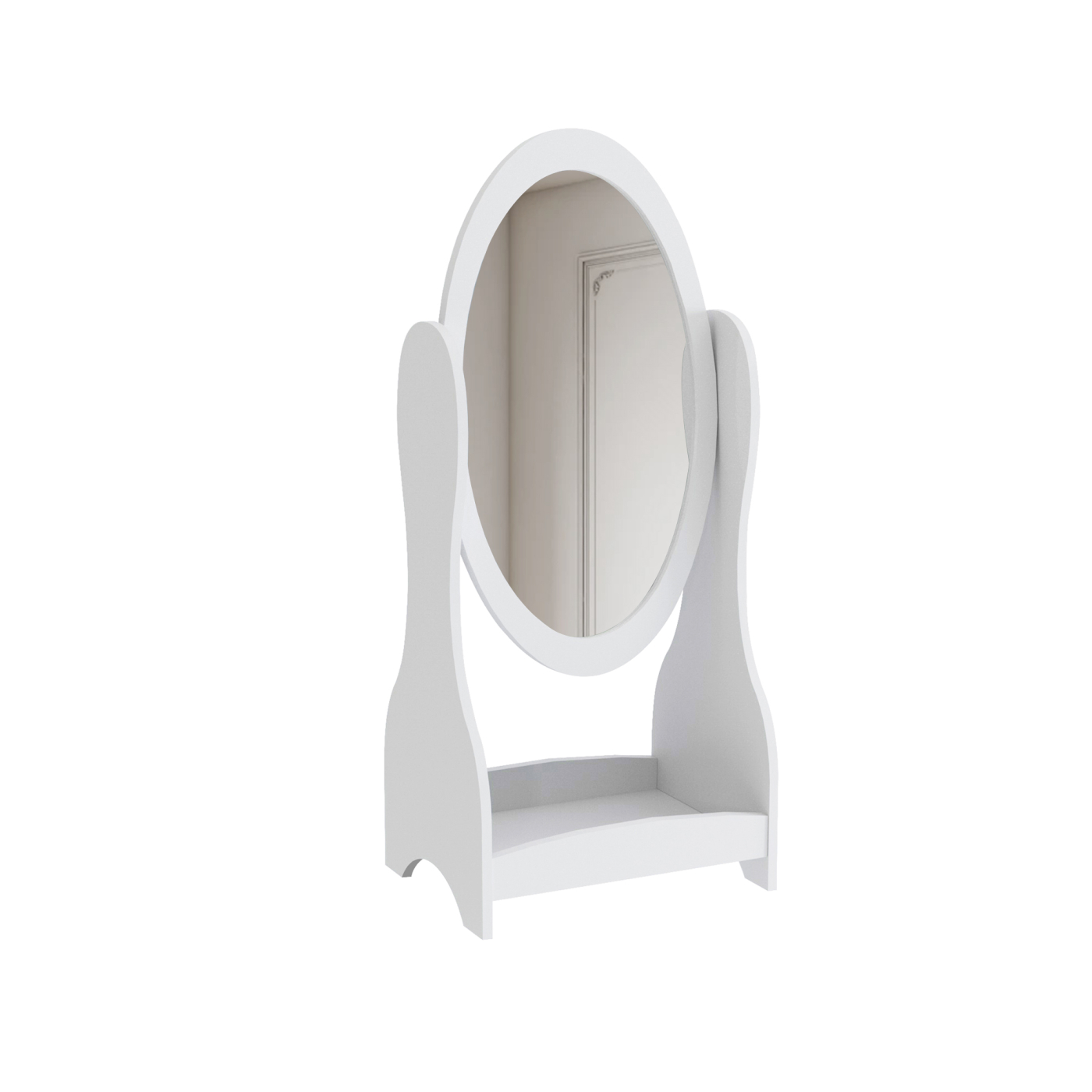 VDD - Spiegel - Spiegel Staand - Spiegel make up - Spiegel staand klein - Spiegel kinderkamer - Spiegel wit - Spiegel staand wit