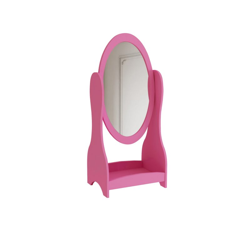 VDD - Spiegel - Spiegel Staand - Spiegel make up - Spiegel staand klein - Spiegel kinderkamer - Spiegel roze - Spiegel staand roze