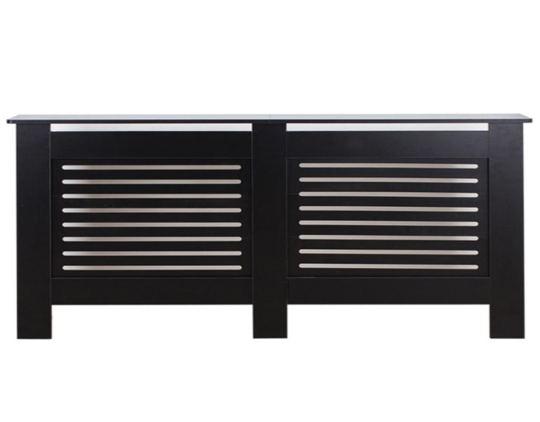 VDD Radiatorombouw - 152 cm breed x 82 cm hoog x 19 cm diep - Hout - Zwart
