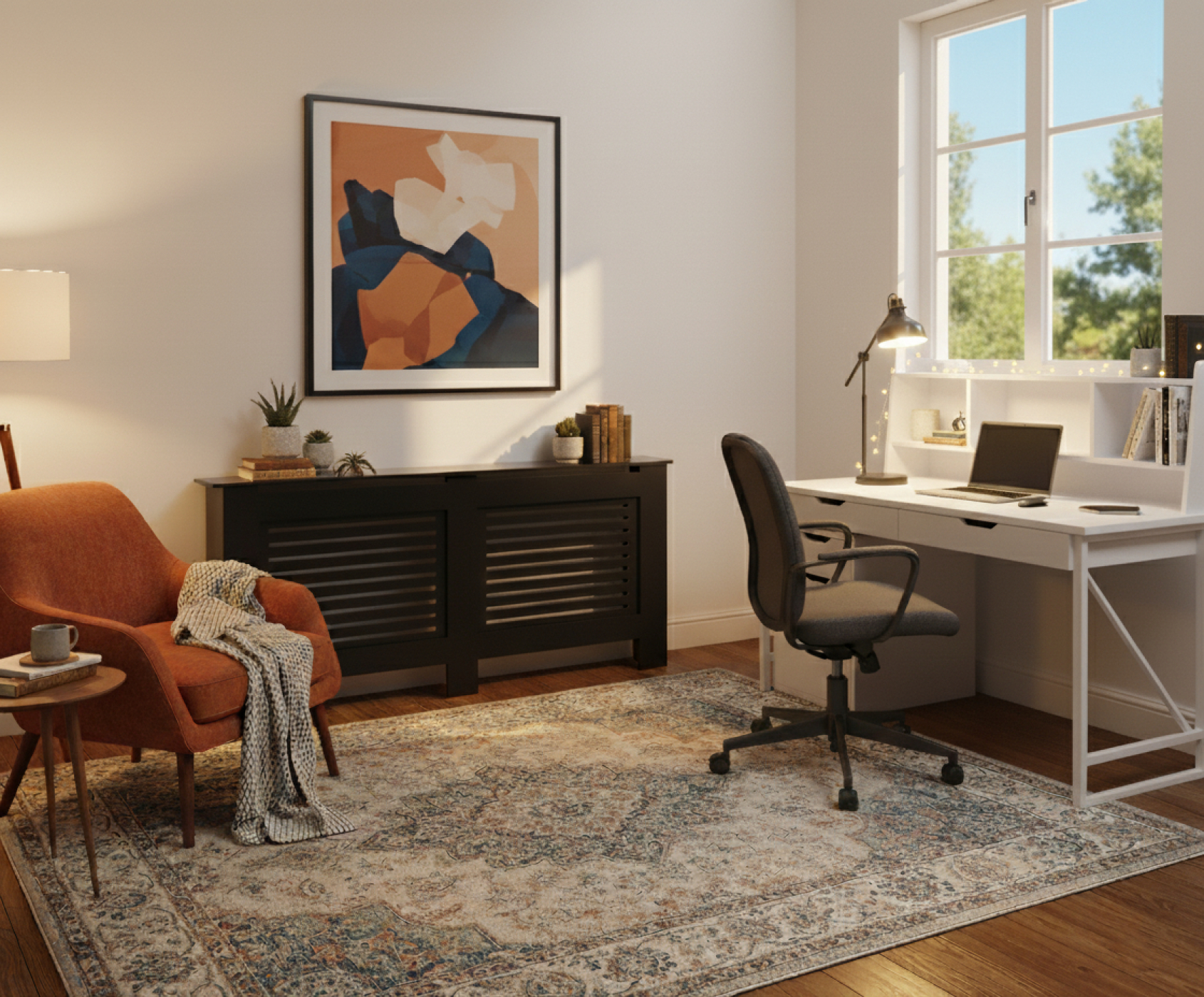 VDD Radiatorombouw - Verwarmingsombouw - Radiatoromkasting - 152 cm Breed - Strak Design - alternatieve afbeelding