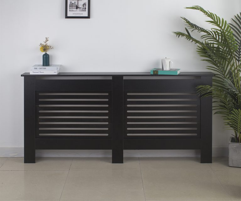 VDD Radiatorombouw - 172 cm breed x 82 cm hoog x 19 cm diep - Hout - Zwart - alternatieve afbeelding