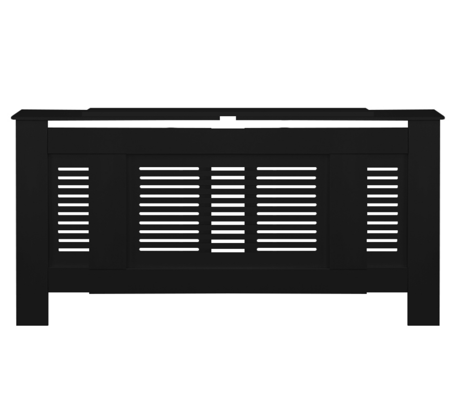 Radiator ombouw verwarming - radiator omkasting - breed variabel 140 tot 190 cm - zwart