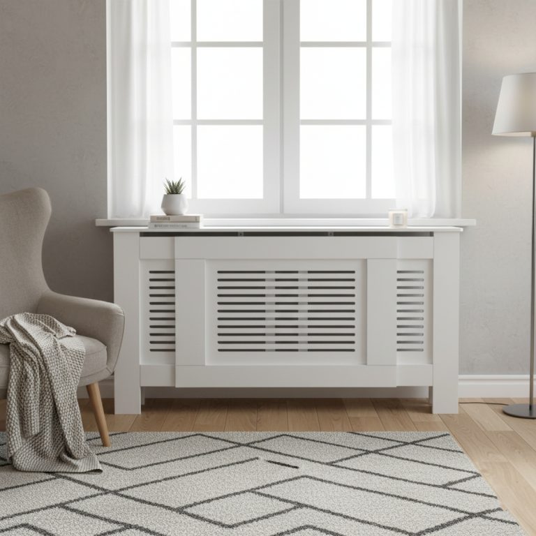 VDD Radiatorombouw - Uitschuifbaar tot 190 cm breed - Hout - Wit - alternatieve afbeelding