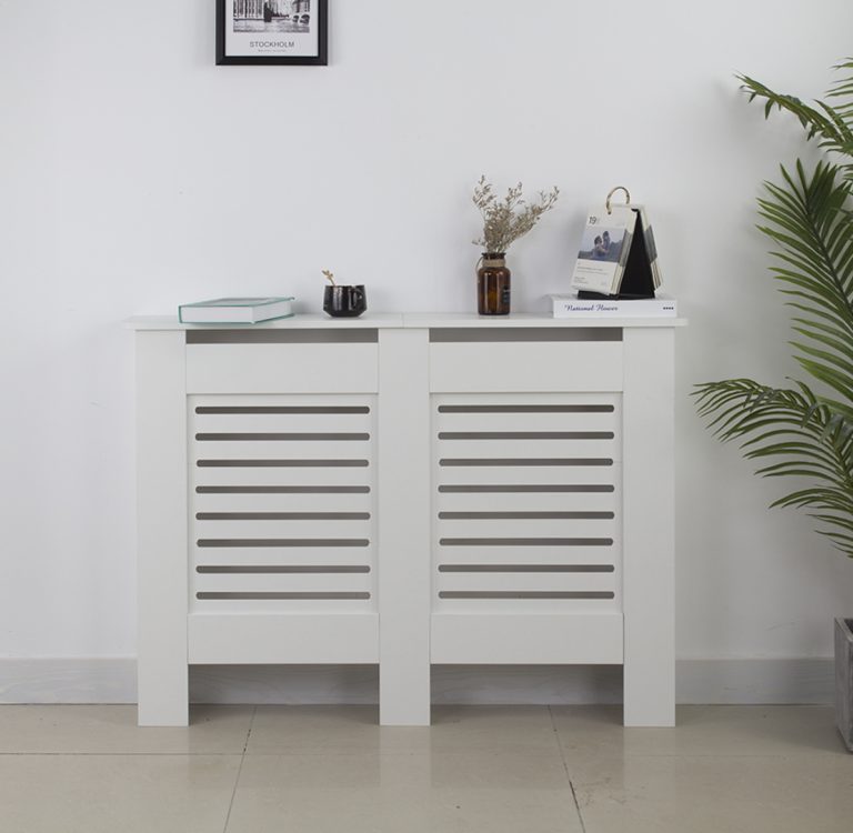 VDD Radiatorombouw - 112 cm breed x 82 cm hoog x 19 cm diep - Hout - Wit - alternatieve afbeelding