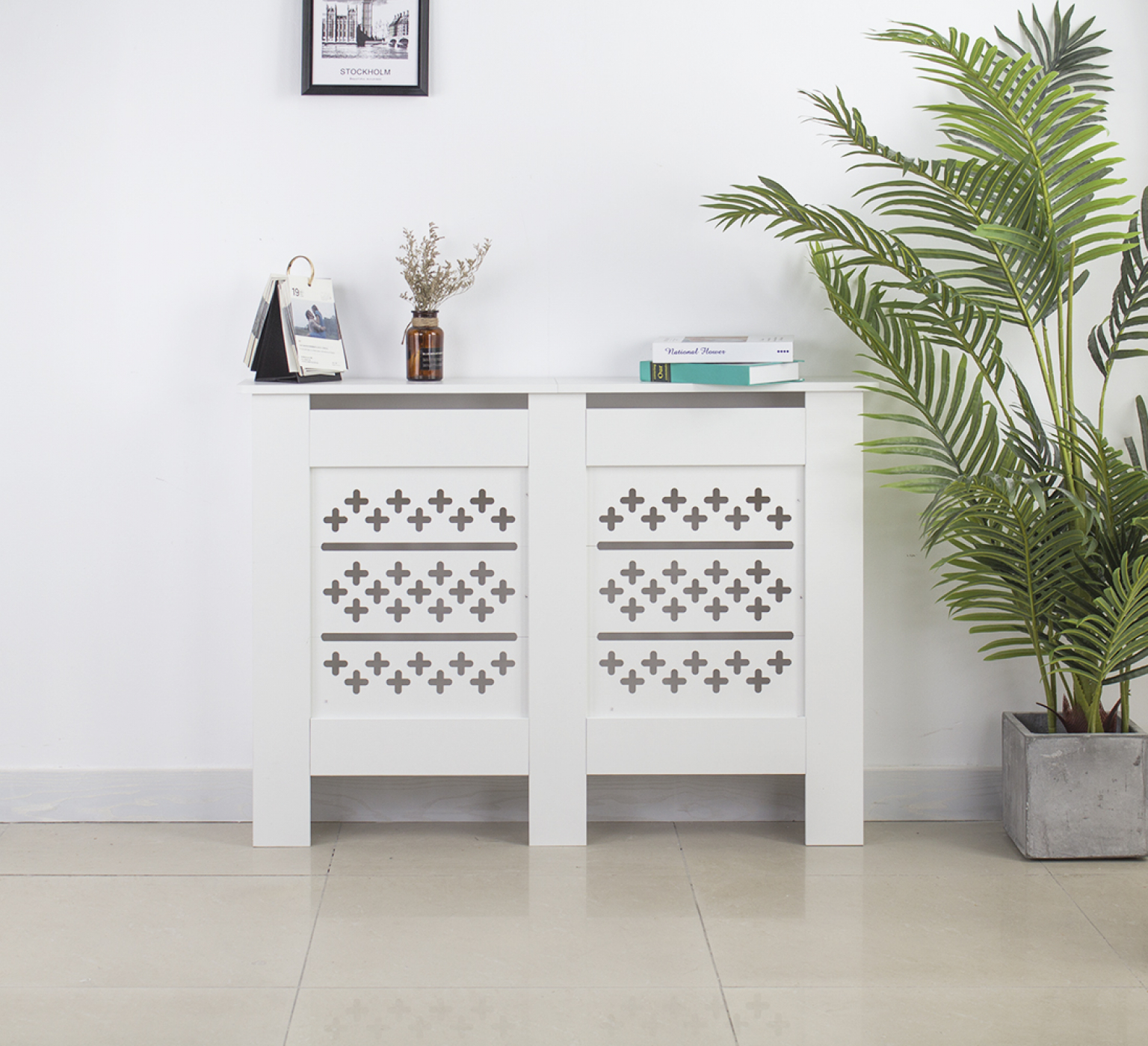 Radiator ombouw verwarming - radiator omkasting - 112 cm breed - alternatieve afbeelding