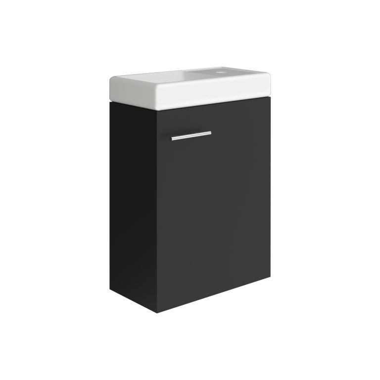VDD – Toiletmeubel – Toiletmeubel met wasbak – Toiletmeubel zwart – Fonteinmeubel – Fontein meubel