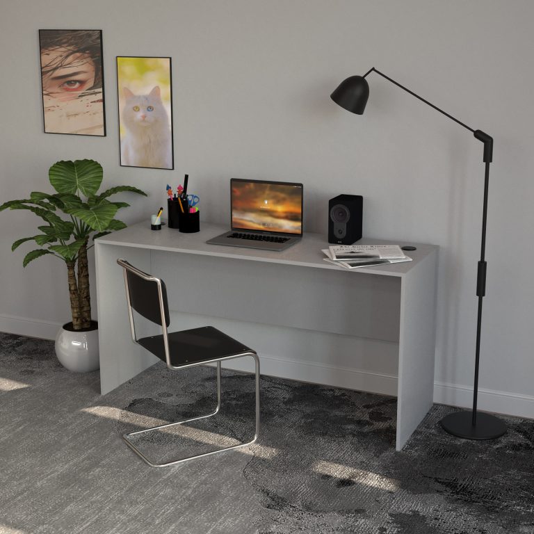 Bureau laptop computertafel - ruimtebesparend - 70 cm x 50 cm - wit - Meubel-Plein