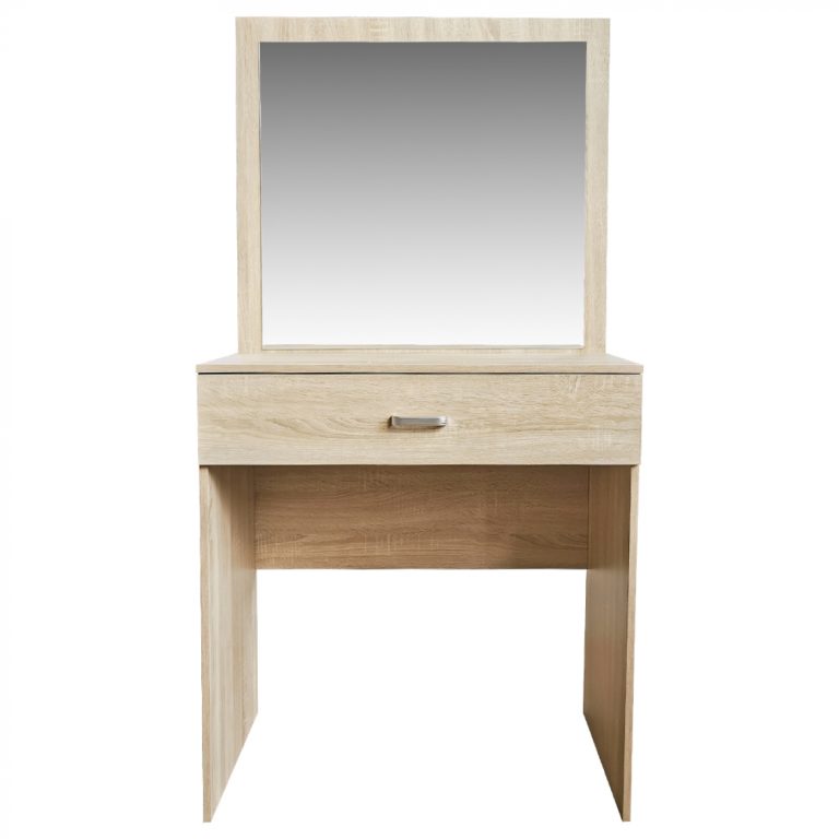 Keukentafel - bureau tafel - 75 cm x 75 cm - wit bruin - Meubel-Plein