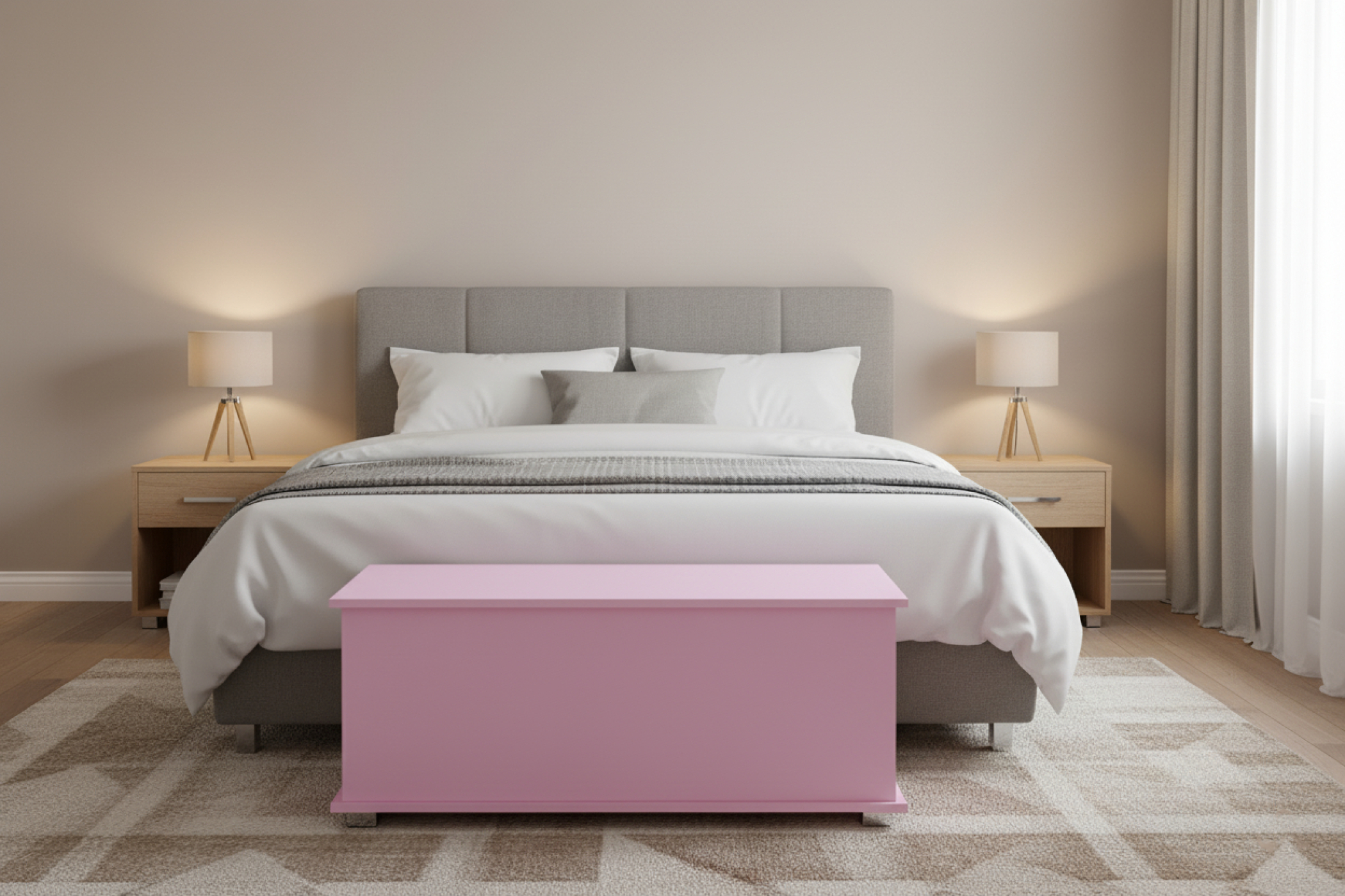 VDD - Opbergkist - speelgoedkist - dekenkist - 100 cm breed - roze - Meubel-Plein VDD - Opbergkist - speelgoedkist - dekenkist - 100 cm breed - roze - Meubel-Plein