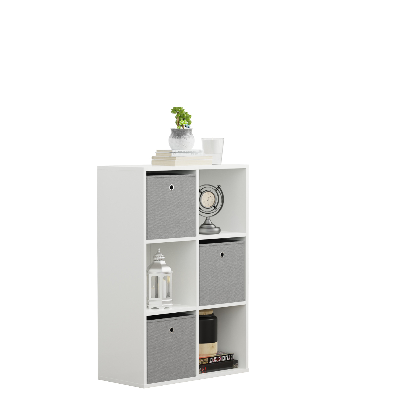 VDD – Vakkenkast – Wandkast – Vakkenkast Wit – Vakken Kast – Wandkastje – Wandkasten – Wandkasten Woonkamer – 6 Vakken – Wit