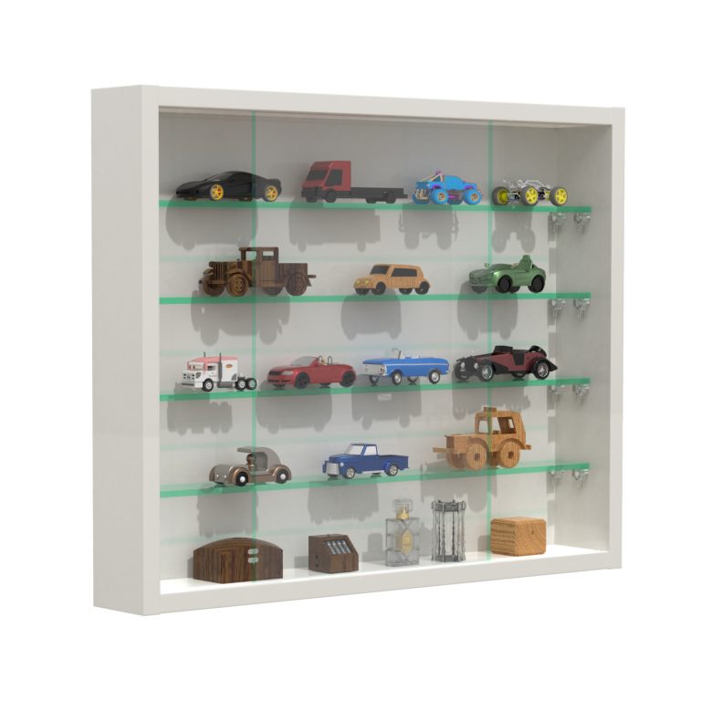 VDD Vitrinekast - Glazen Schuifdeuren - 50 x 40 x 7 cm - Wit