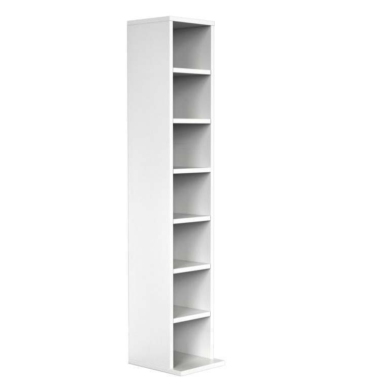 Vakkenkast boekenkast - wandkast gestapeld kubus - 185 cm hoog - wit - Meubel-Plein