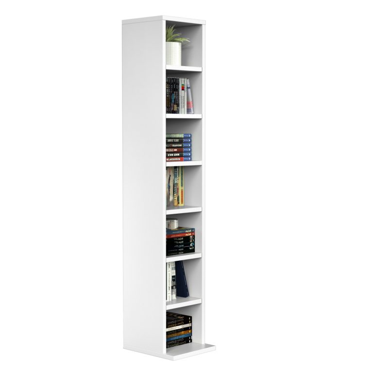 Vakkenkast boekenkast - wandkast gestapeld kubus - 185 cm hoog - wit - Meubel-Plein