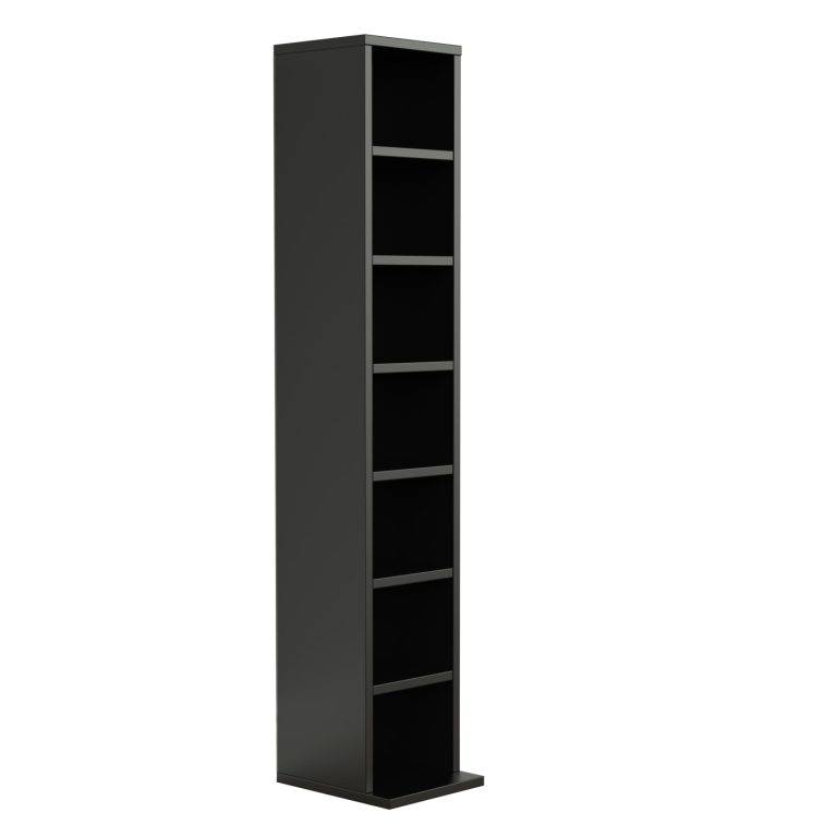 VDD - wandkast - 7 planken - opbergkast - zwart