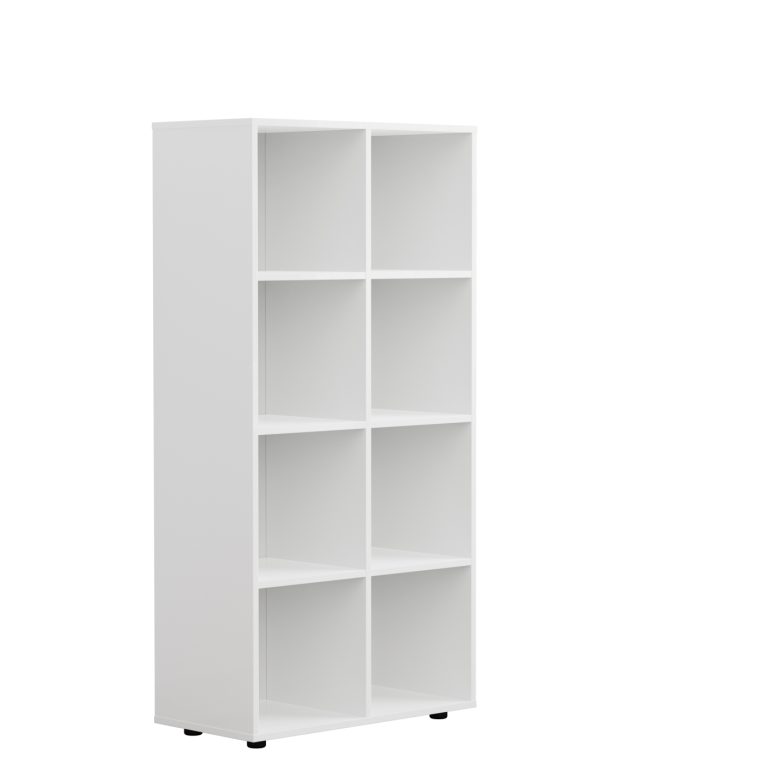 Wandkast Stoer - metaal hout industrieel design open boekenkast 140 cm hoog zwart - Meubel-Plein