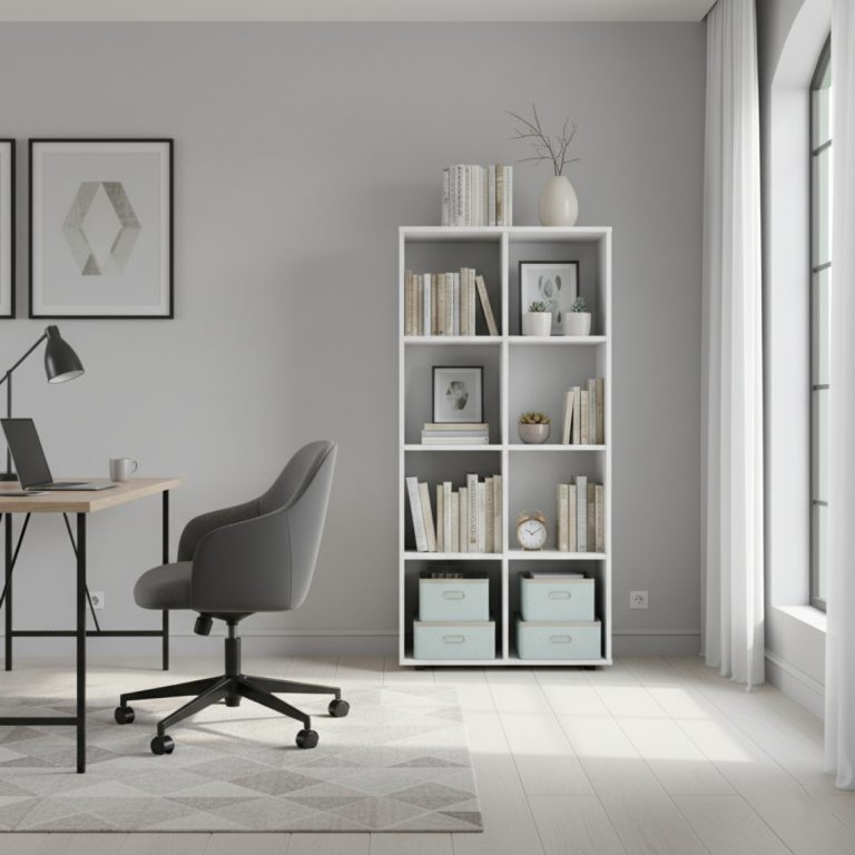 Wandkast Stoer - metaal hout industrieel design open boekenkast 140 cm hoog zwart - Meubel-Plein