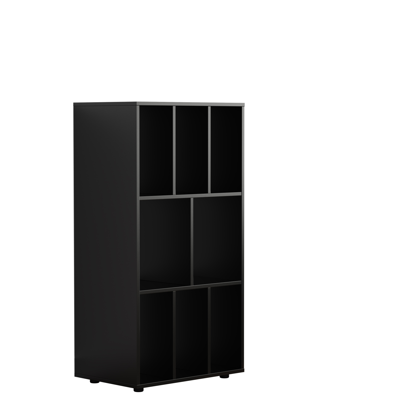 LP vinyl opbergkast - platenkast - opbergrek - platenrek - boekenkast - 8 vakken – zwart