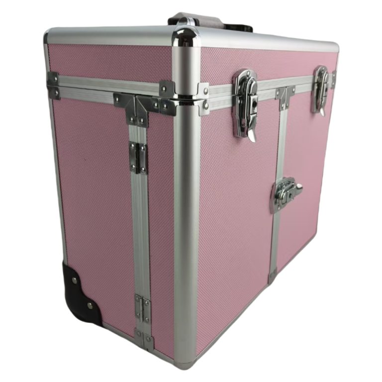 VDD - Kapperskoffer - kappers trolley – Kappers Koffer – Kapperstrolley – Kapperstas - Schmink visagie koffer trolley – Verrijdbaar – Draagbaar - Roze