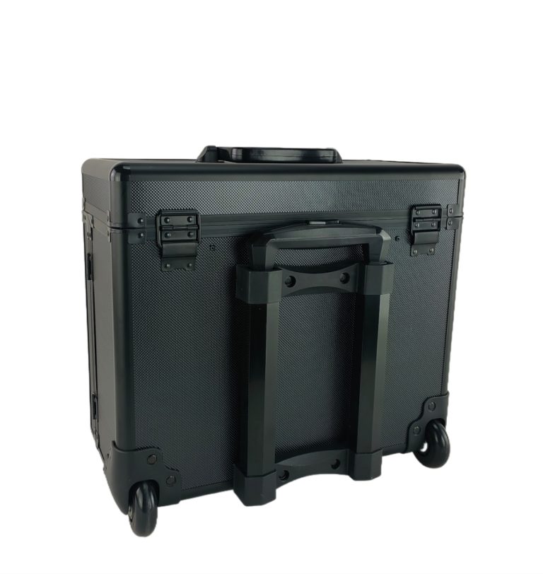 VDD - Kapperskoffer - kappers trolley - schmink visagie koffer trolley - verrijdbaar draagbaar - make up trolley zwart - kapperskoffer zwart - alternatieve afbeelding