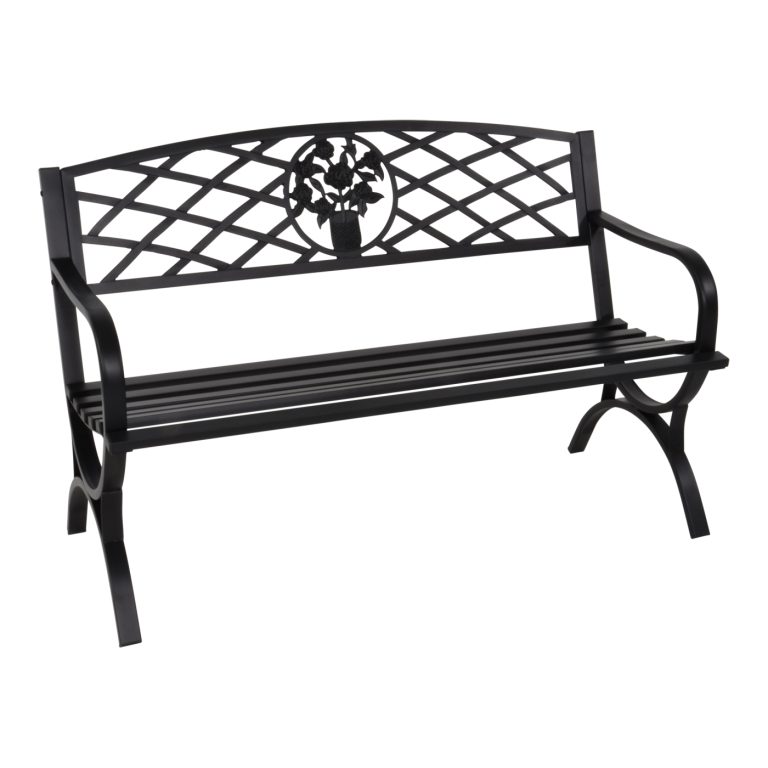 VDD - tuinbankje - zwart - 2 persoons - 60x127x85