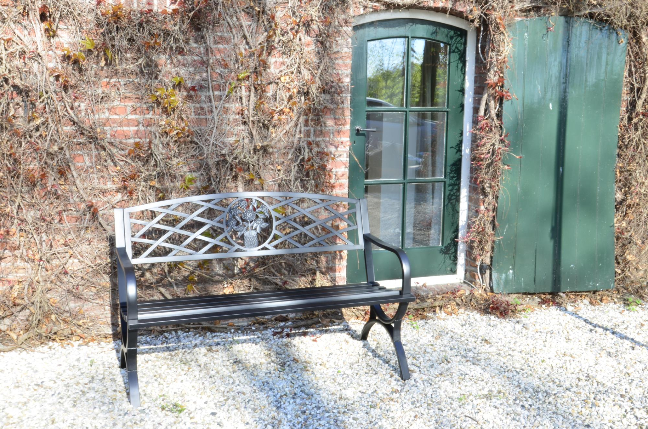 VDD - tuinbankje - zwart - 2 persoons - 60x127x85 - Meubel-Plein VDD - tuinbankje - zwart - 2 persoons - 60x127x85 - Meubel-Plein