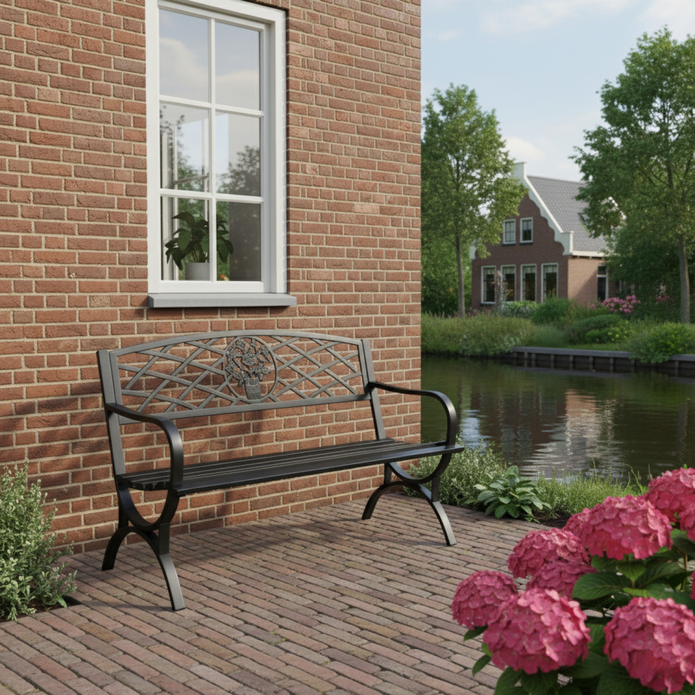 VDD - tuinbankje - zwart - 2 persoons - 60x127x85 - Meubel-Plein VDD - tuinbankje - zwart - 2 persoons - 60x127x85 - Meubel-Plein