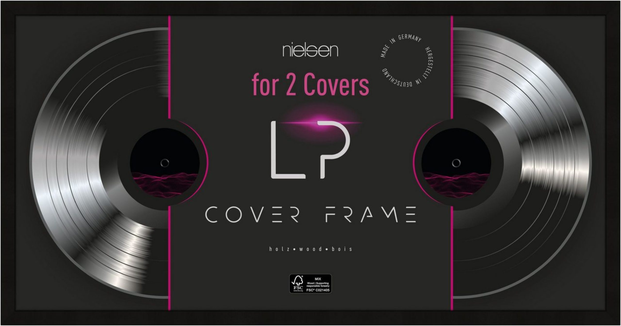 VDD - LP Wissellijst - Wissellijst - LP frame - LP lijst - lijst voor 2 LP platen