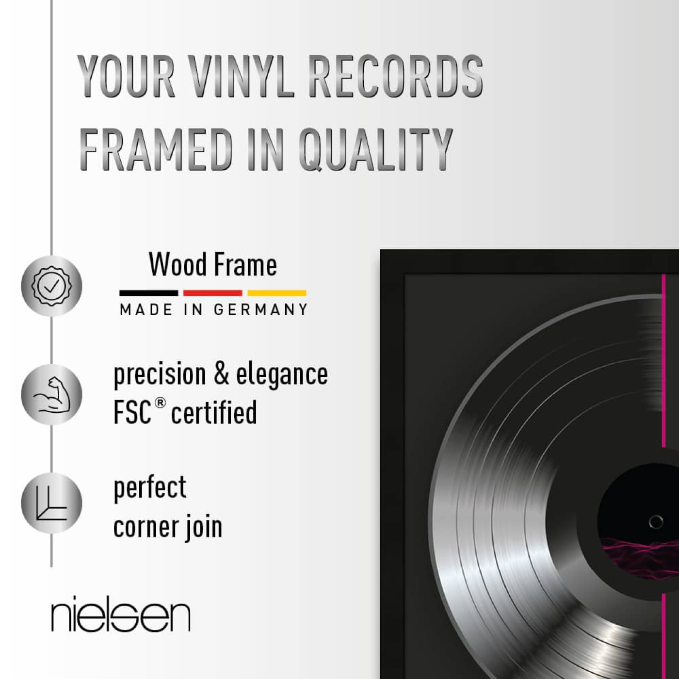 VDD - LP Wissellijst - Wissellijst - LP frame - LP lijst - lijst voor 2 LP platen - alternatieve afbeelding