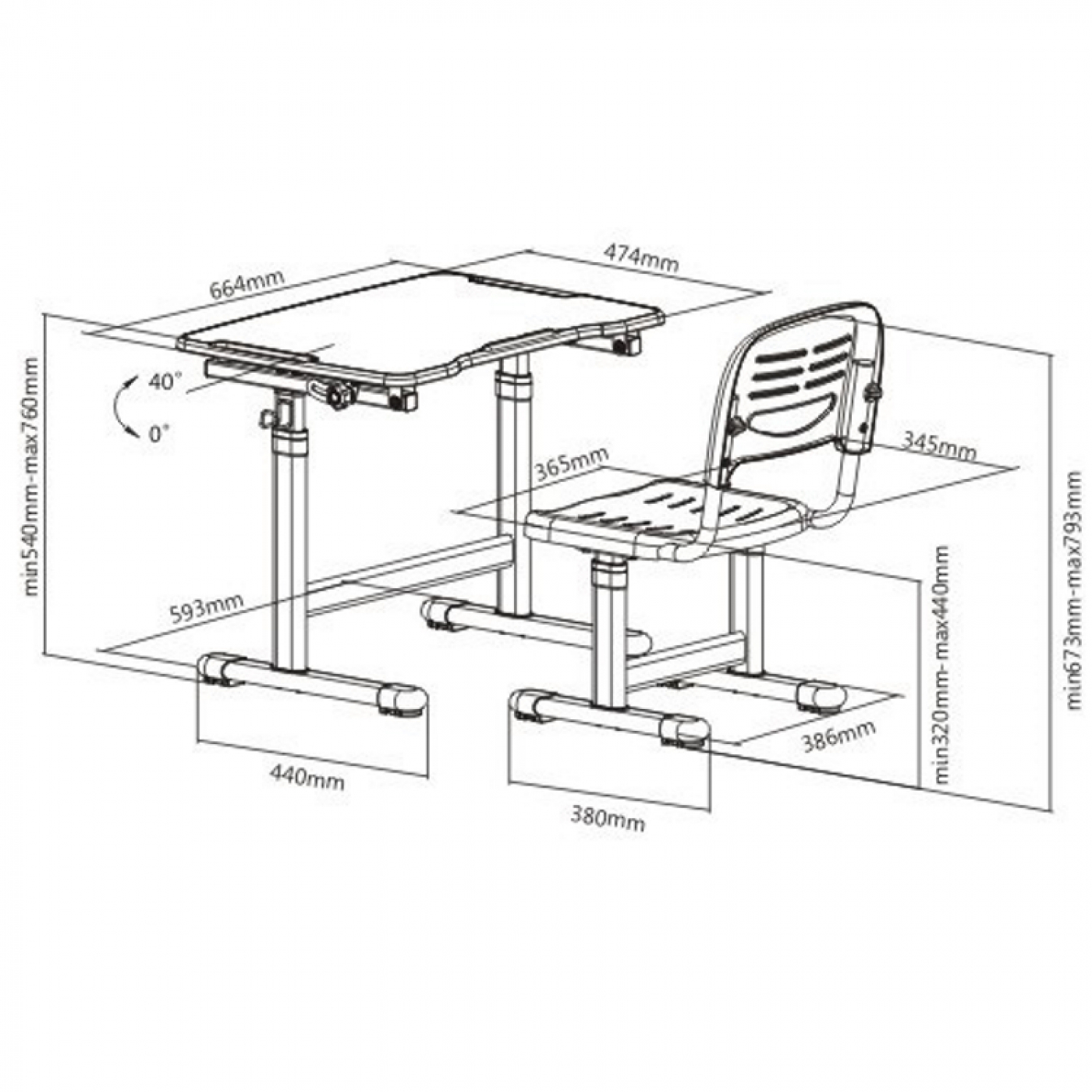 Bureau met bureaustoel meisje - tekentafel - ergonomisch in hoogte verstelbaar - Meubel-Plein Bureau met bureaustoel meisje - tekentafel - ergonomisch in hoogte verstelbaar - Meubel-Plein