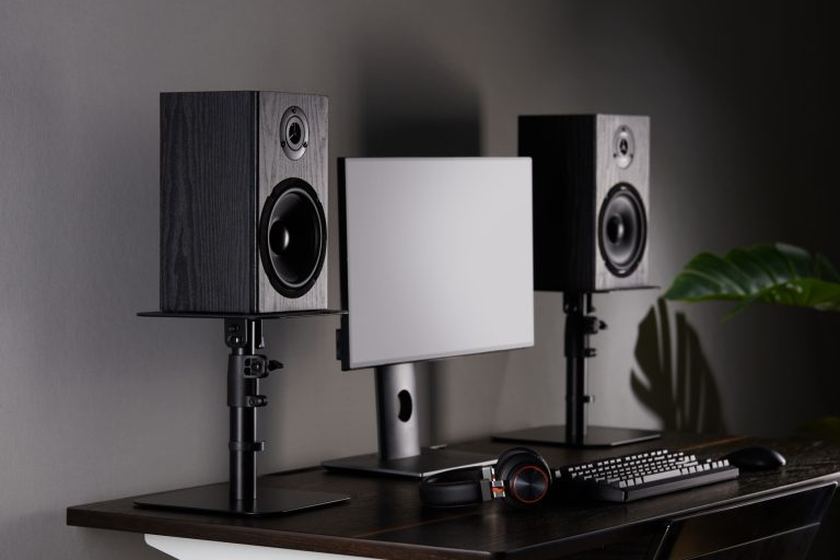 Speakerstandaard bureau - luidsprekerstandaard - set van 2 stuks - alternatieve afbeelding