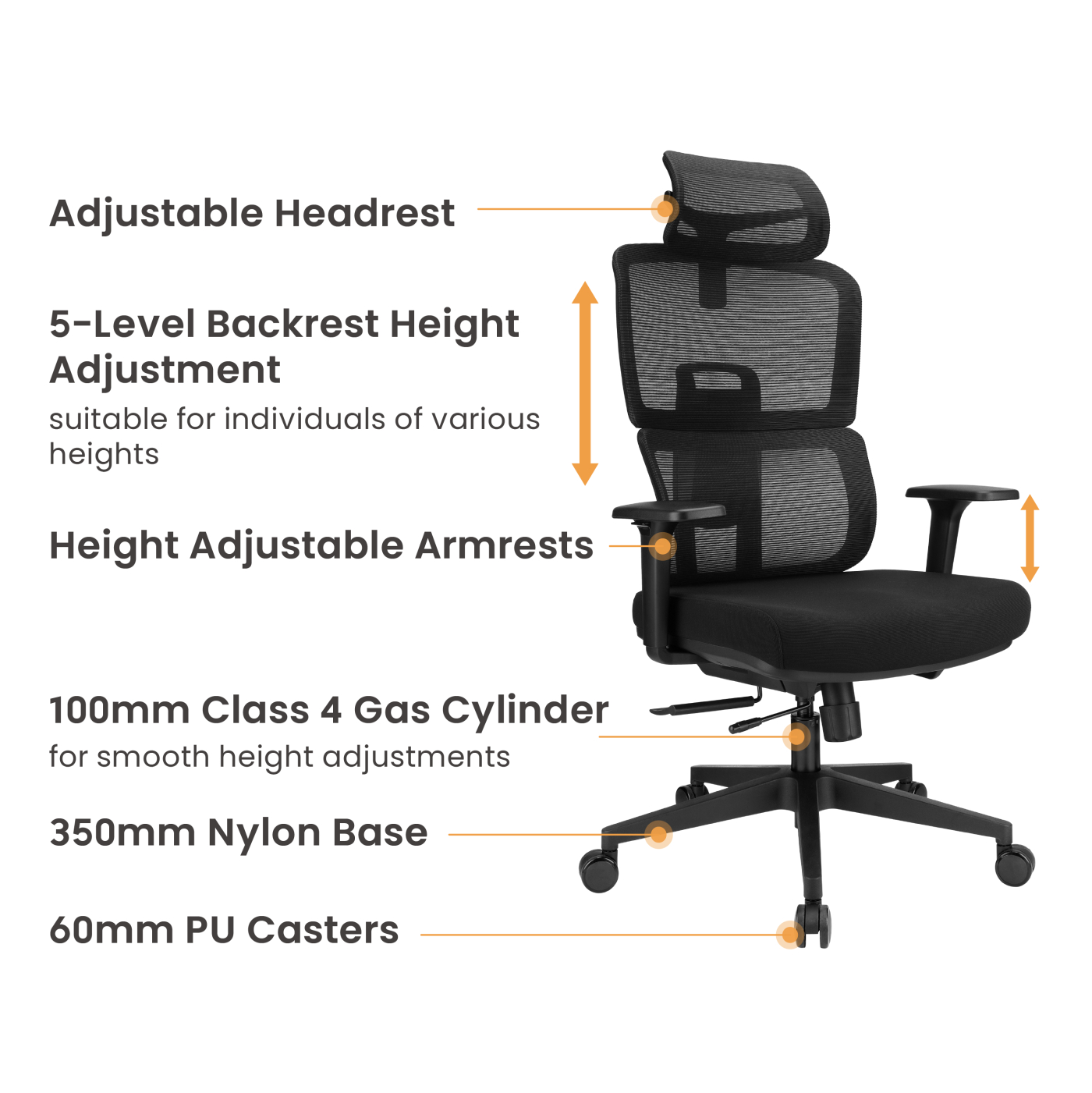 VDD - ergonomische bureaustoel - kantelbaar - hoogteverstelbaar - kantoorstoel - alternatieve afbeelding