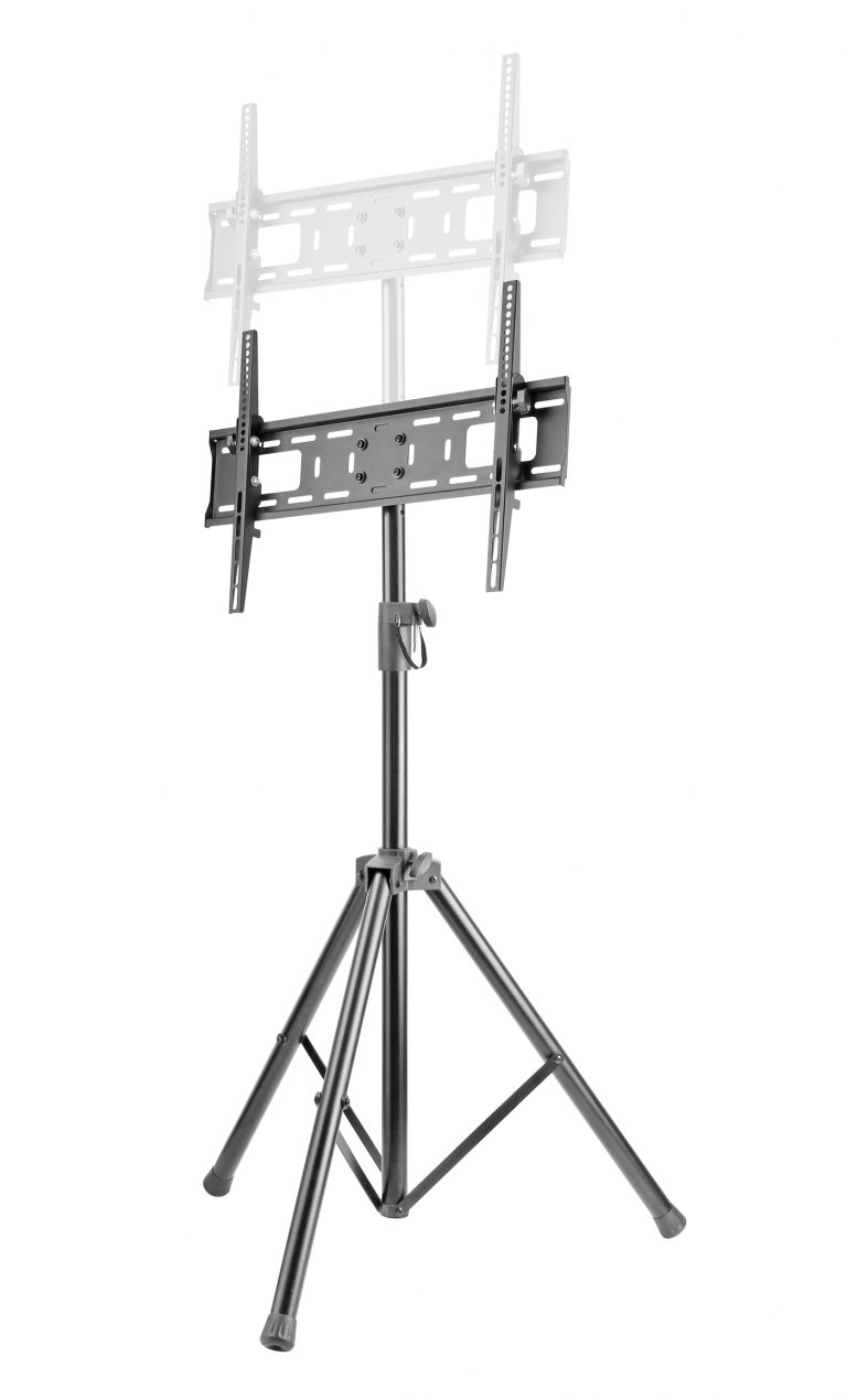 VDD TV Statief - TV Standaard - TV Voet - Industrieel Design - Verstelbaar tot 188 cm - Zwart - alternatieve afbeelding