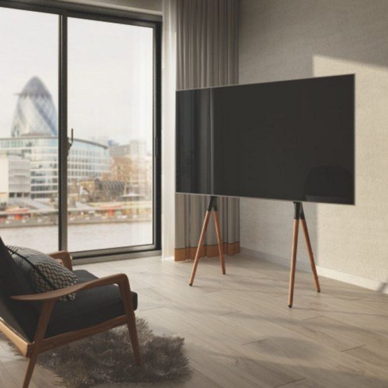 TV standaard - tv statief - tv voet - tafelmodel - draaibaar - hoogte verstelbaar 67 cm tot 79 cm - Meubel-Plein