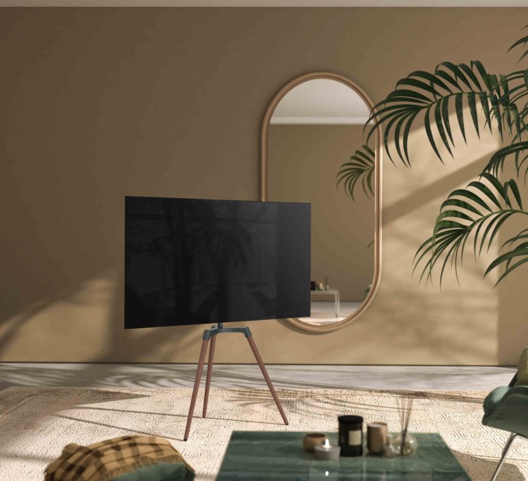 VDD TV Standaard - Vloerstandaard - Studio Statief - Schildersezel Design - Tot 65 inch - Zwart - Meubel-Plein