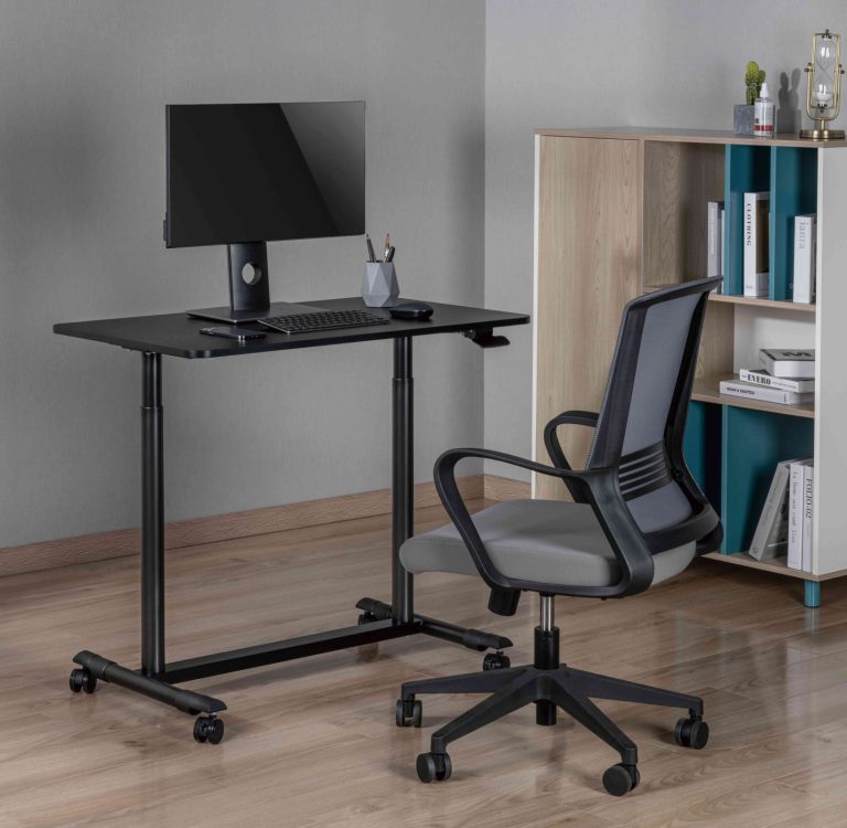 Zit sta bureau laptoptafel - verrijdbaar workstation - presentatie lessenaar - Meubel-Plein