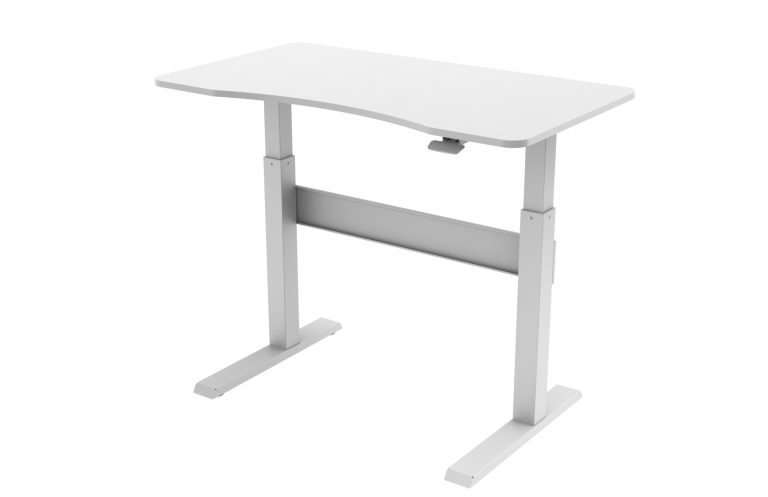 Bureau laptop computer tafel Stoer - industrieel vintage - zwart metaal bruin hout - Meubel-Plein