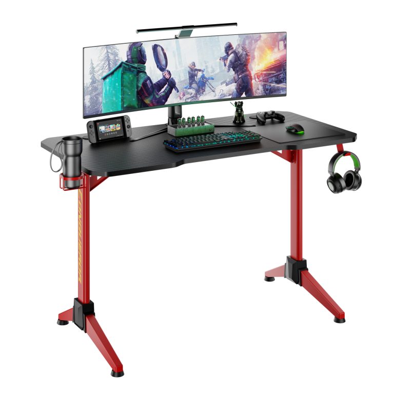 VDD Gaming Gamebureau Thomas - Ergonomisch Gaming Bureau - Zwart/Rood