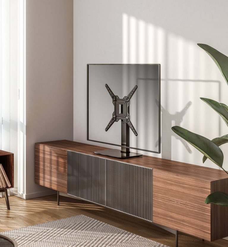 VDD TV Standaard - Vloerstandaard - Studio Statief - Schildersezel Design - Tot 65 inch - Bruin - Meubel-Plein